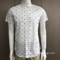 Camisa masculina de manga curta com estampa 100% algodão
